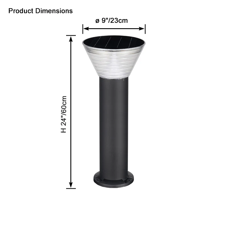 WOMO Solar Bollard Light-WM9096 - Image 11