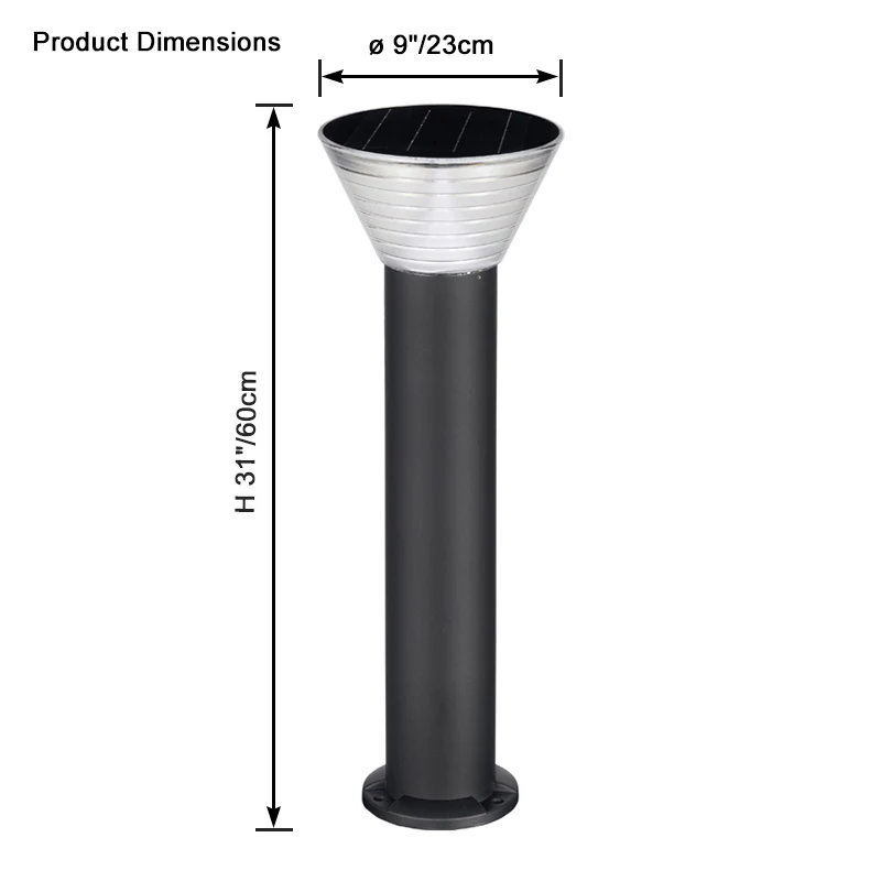 WOMO Solar Bollard Light-WM9096 - Image 13