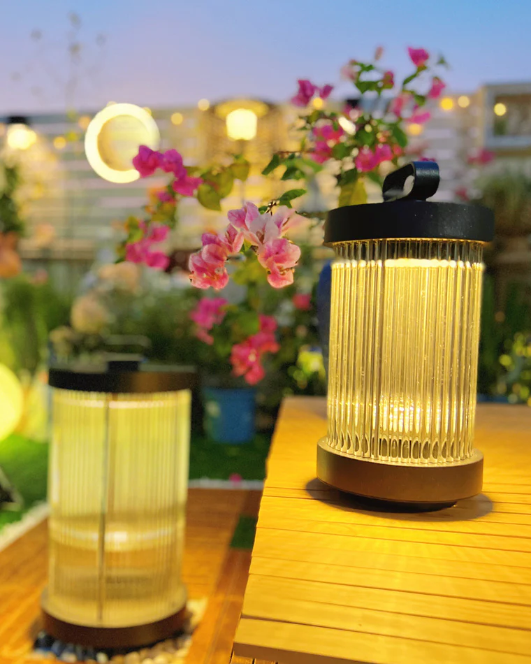 WOMO Solar Pleated Glass Lantern-WM9043 - Image 10