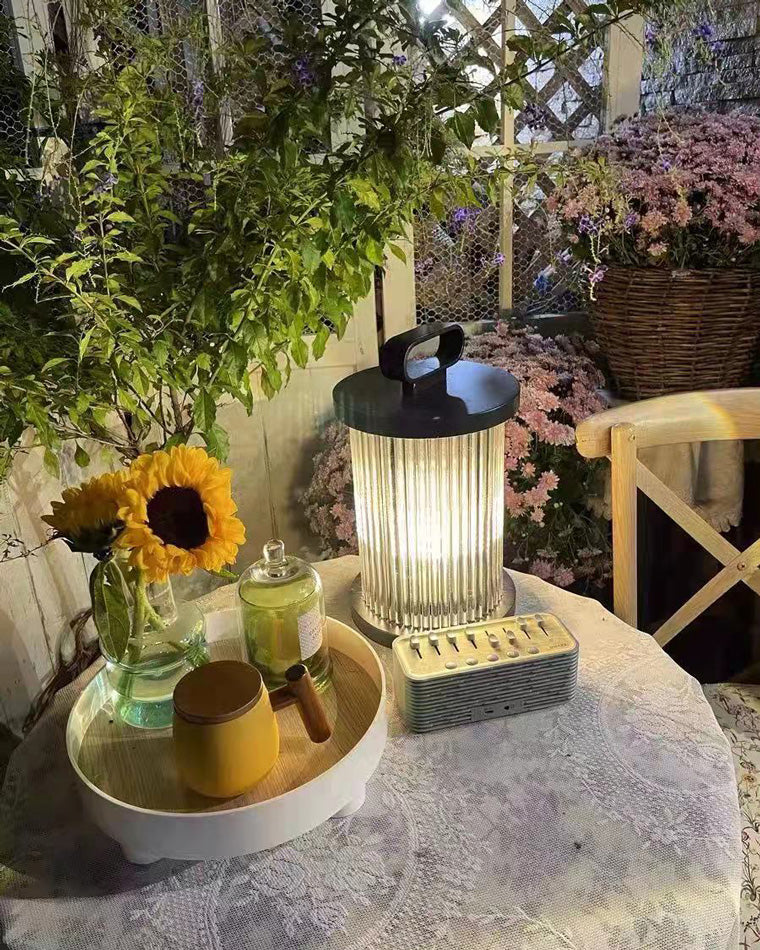 WOMO Solar Pleated Glass Lantern-WM9043 - Image 11