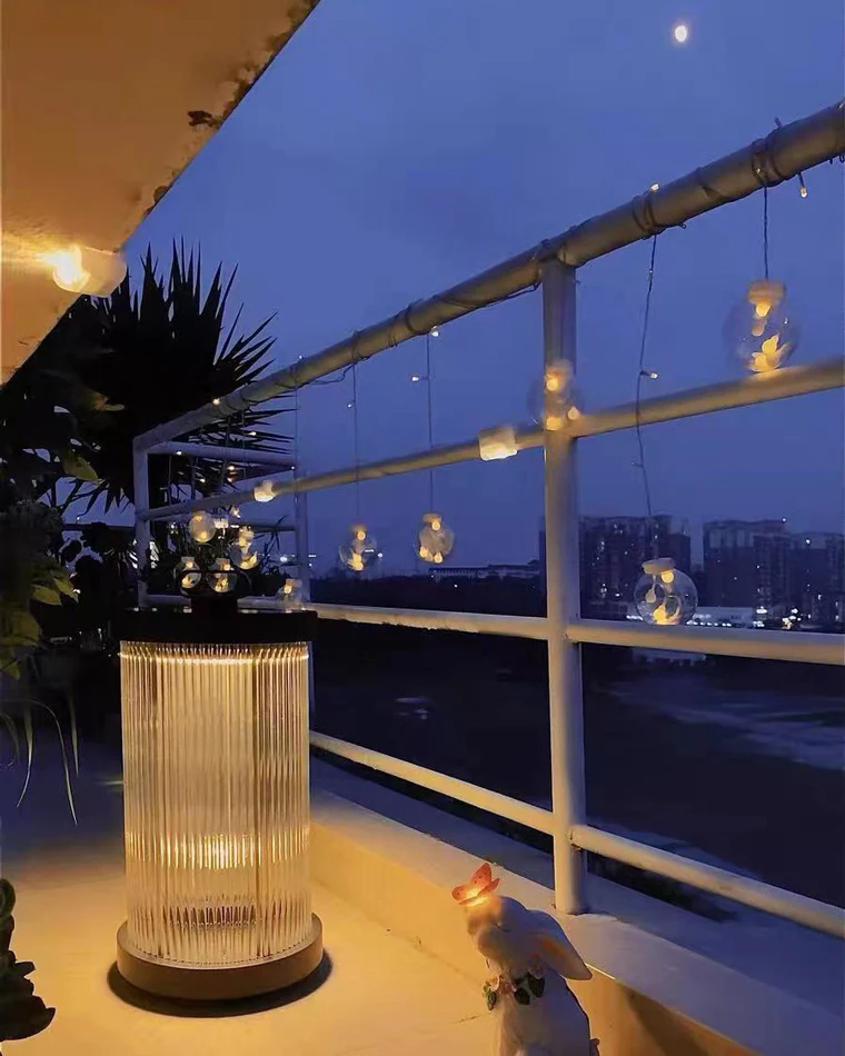 WOMO Solar Pleated Glass Lantern-WM9043 - Image 13