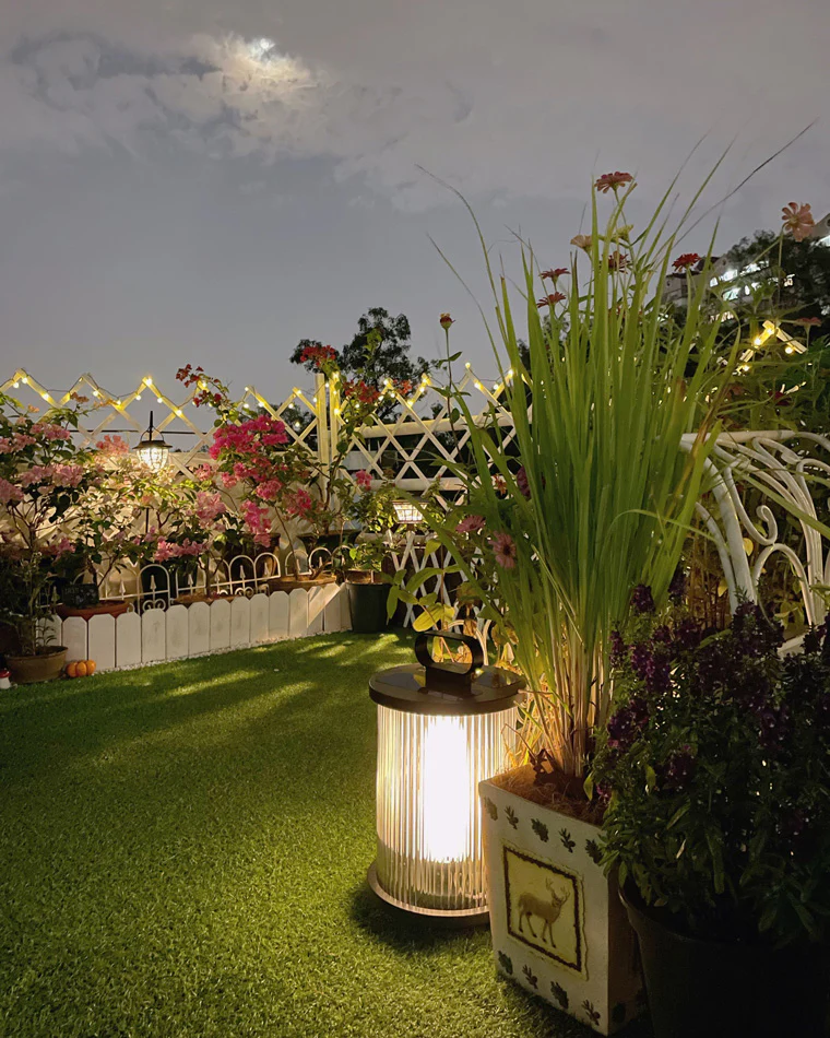 WOMO Solar Pleated Glass Lantern-WM9043 - Image 14