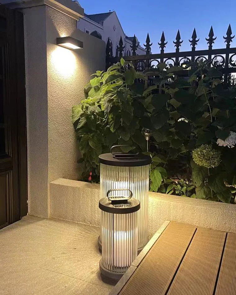WOMO Solar Pleated Glass Lantern-WM9043 - Image 6