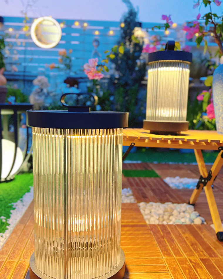 WOMO Solar Pleated Glass Lantern-WM9043 - Image 7