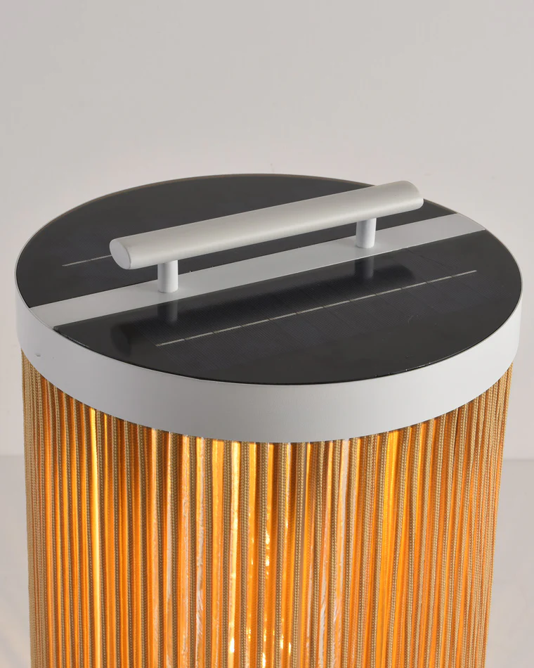 WOMO Outdoor Solar Portable Wicker Lantern-WM9020 - Image 29