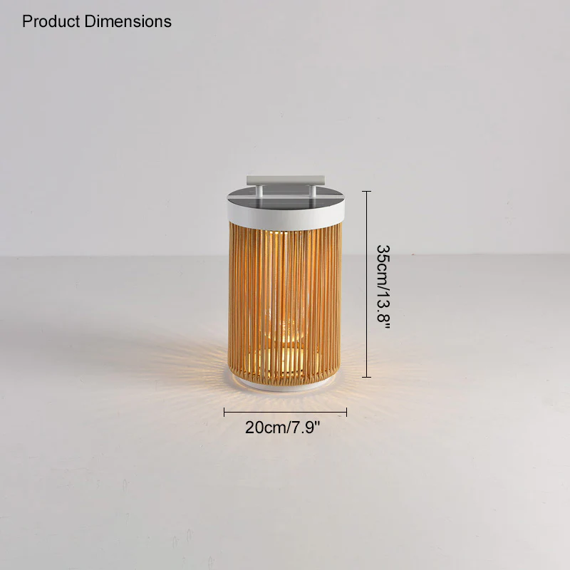 WOMO Outdoor Solar Portable Wicker Lantern-WM9020 - Image 33