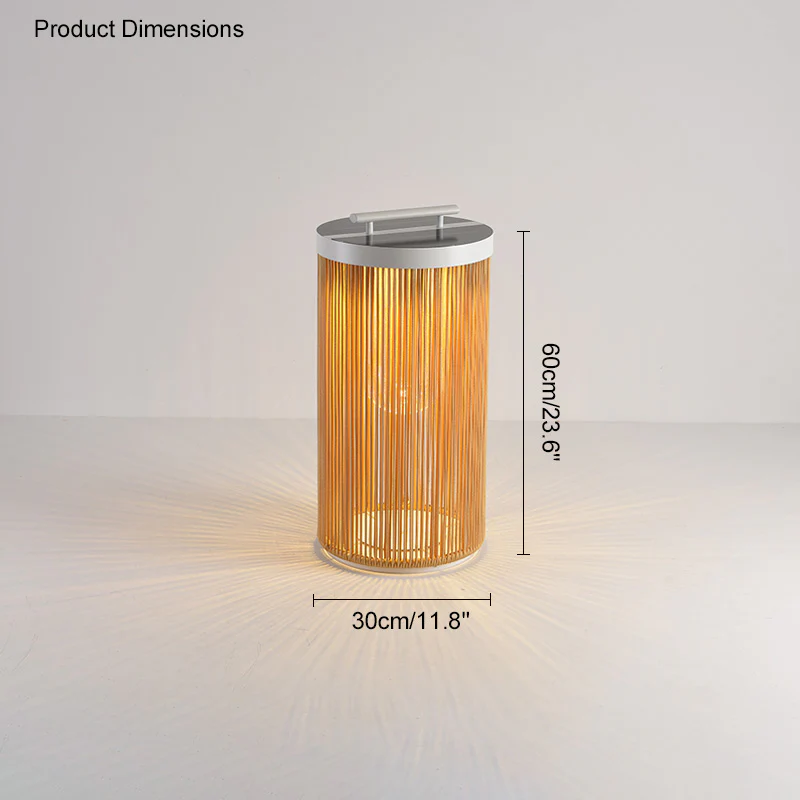 WOMO Outdoor Solar Portable Wicker Lantern-WM9020 - Image 34