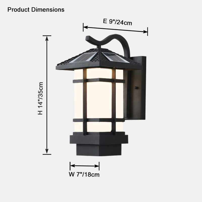 WOMO Solar Wall Lantern-WM9192 - Image 11