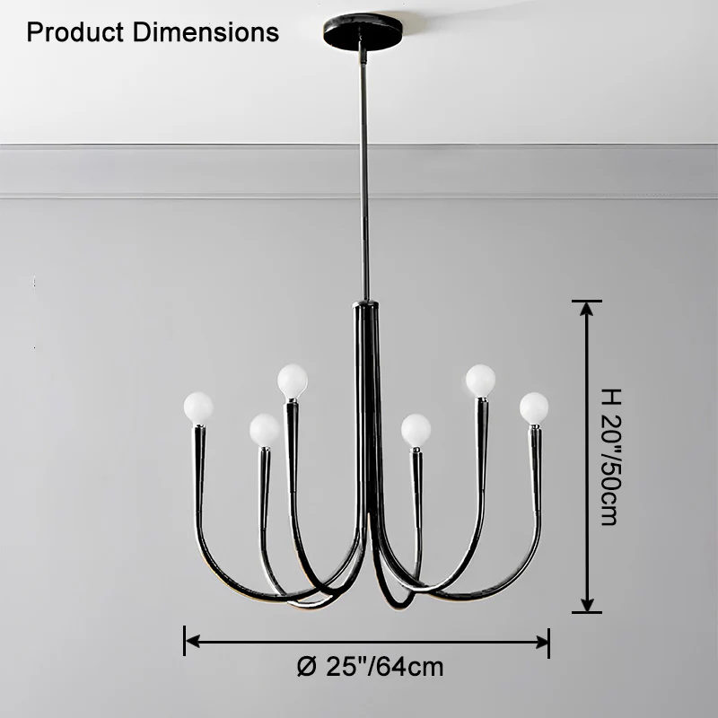 WOMO Swoop Arm Candle Chandelier-WM2508 - Image 28