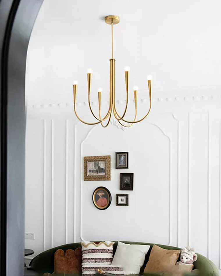 WOMO Swoop Arm Candle Chandelier-WM2508 - Image 6