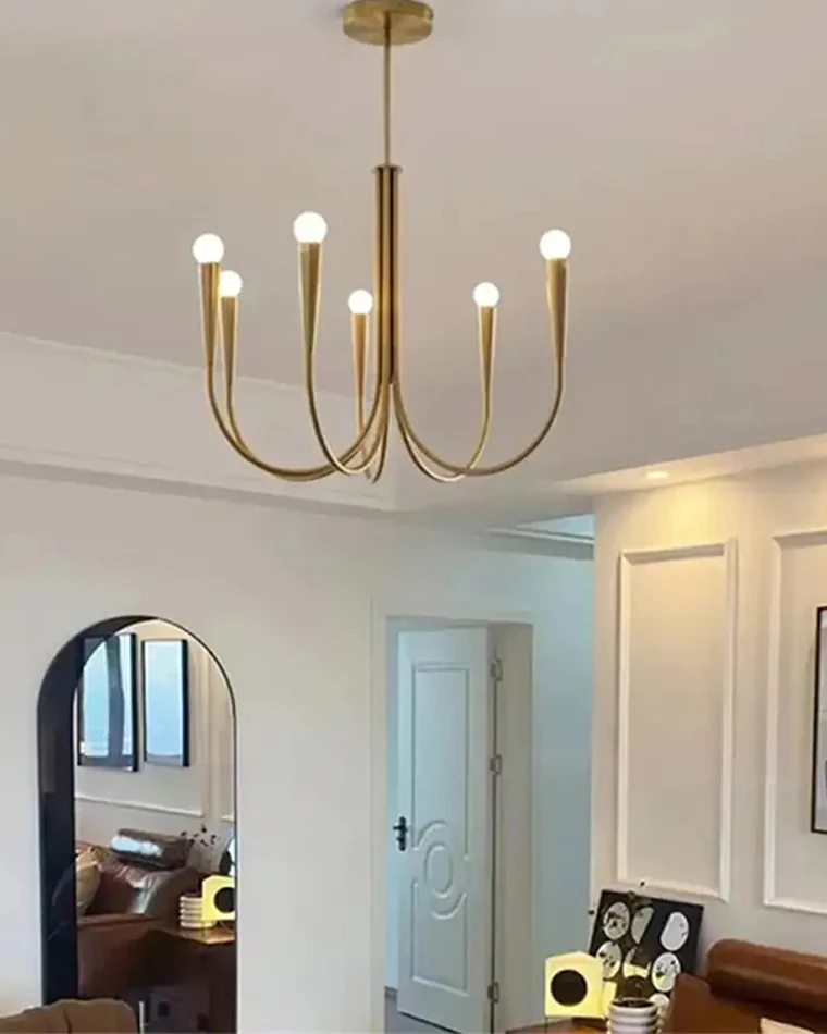 WOMO Swoop Arm Candle Chandelier-WM2508 - Image 8