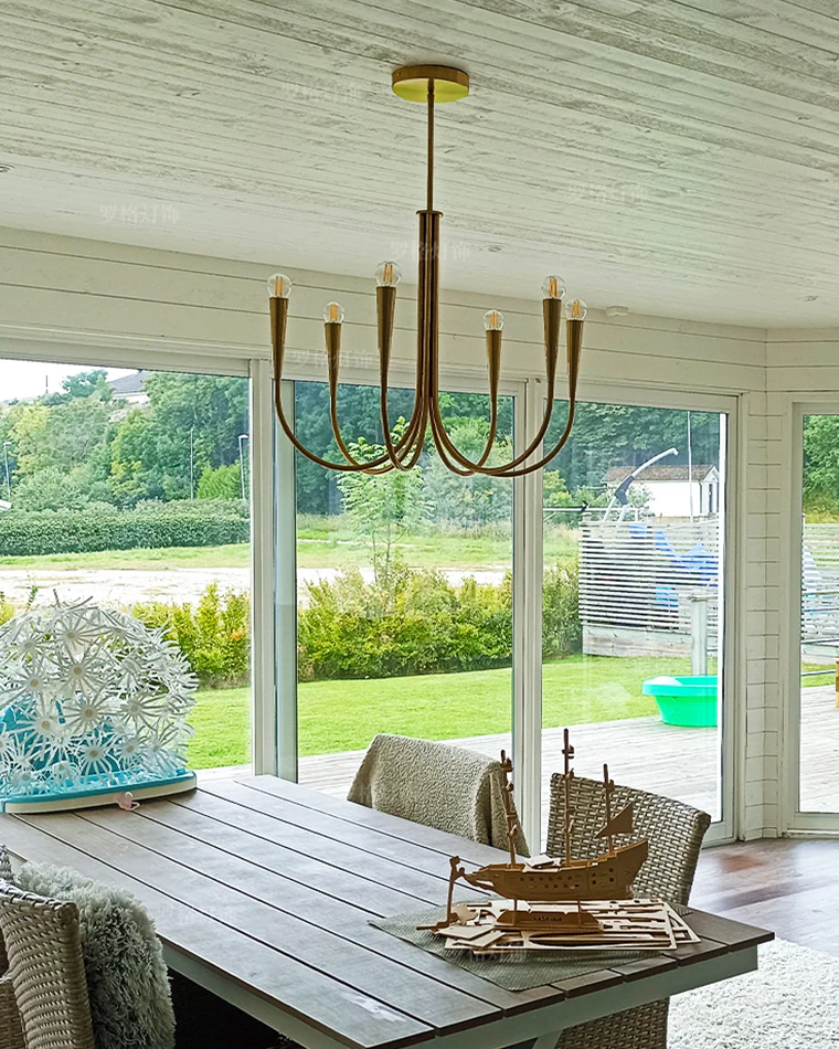 WOMO Swoop Arm Candle Chandelier-WM2508 - Image 9