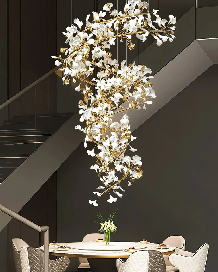 WOMO Gingko Spiral Chandelier-WM2423 - Image 5