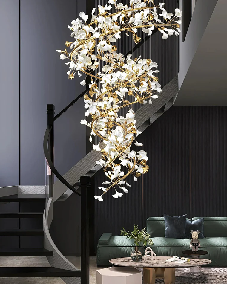 WOMO Gingko Spiral Chandelier-WM2423 - Image 7