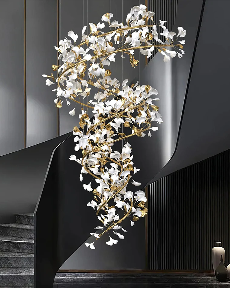 WOMO Gingko Spiral Chandelier-WM2423 - Image 8