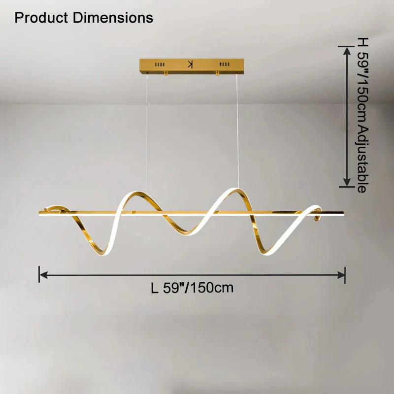 WOMO Spiral Linear Chandelier-WM2723 - Image 16