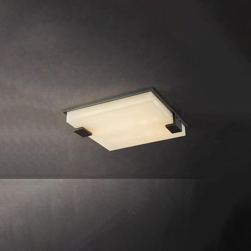 WOMO Square Alabaster Flush Mount Ceiling Light-WM1149 - Image 12