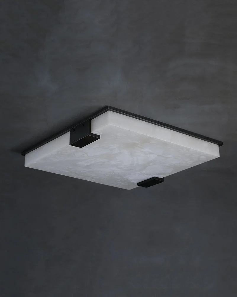 WOMO Square Alabaster Flush Mount Ceiling Light-WM1149 - Image 7