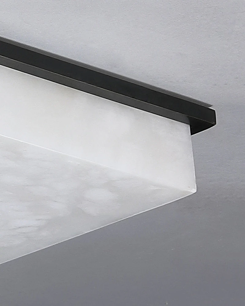 WOMO Square Alabaster Flush Mount Ceiling Light-WM1149 - Image 9