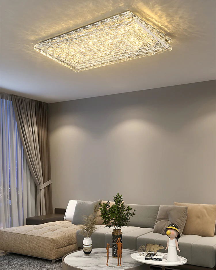 WOMO Square Crystal Ceiling Light-WM1141 - Image 10