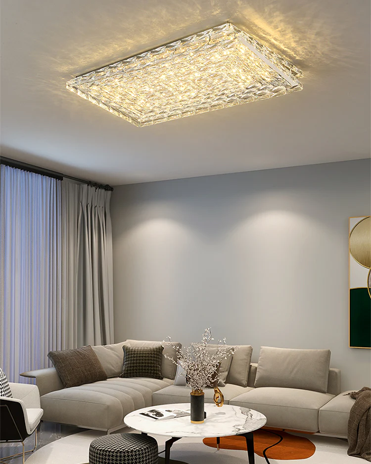 WOMO Square Crystal Ceiling Light-WM1141 - Image 12