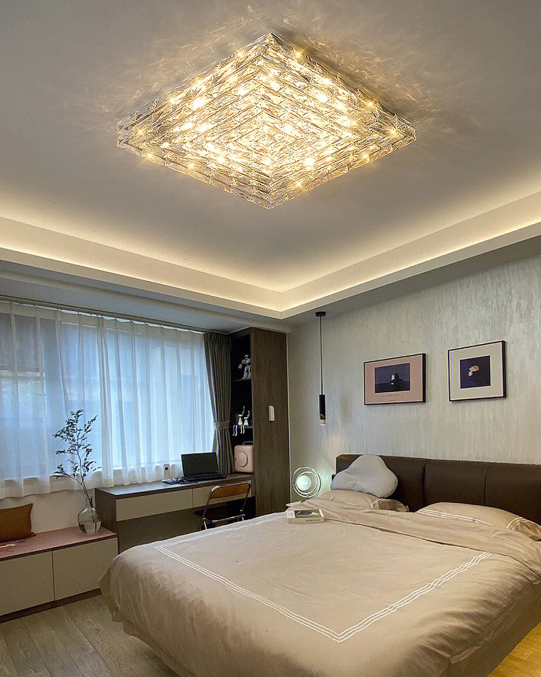 WOMO Square Crystal Ceiling Light-WM1141 - Image 13