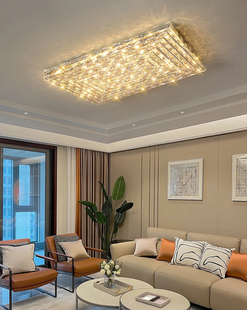 WOMO Square Crystal Ceiling Light-WM1141 - Image 2