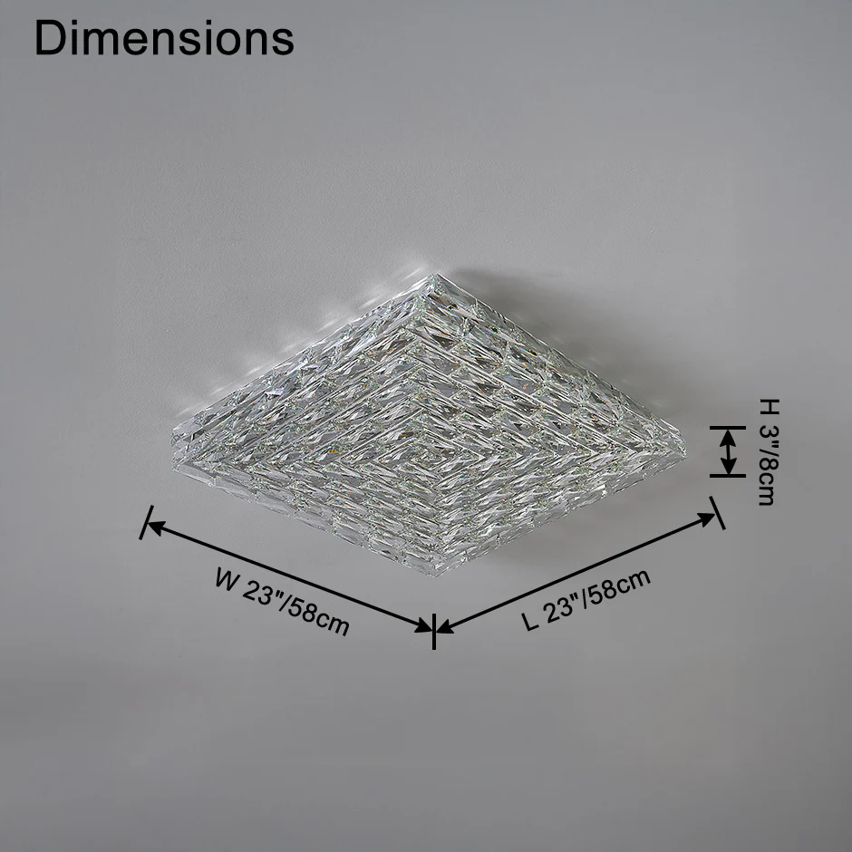 WOMO Square Crystal Ceiling Light-WM1141 - Image 20