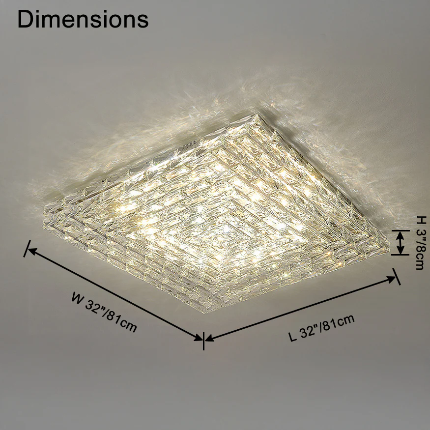 WOMO Square Crystal Ceiling Light-WM1141 - Image 22