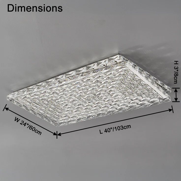 WOMO Square Crystal Ceiling Light-WM1141 - Image 24