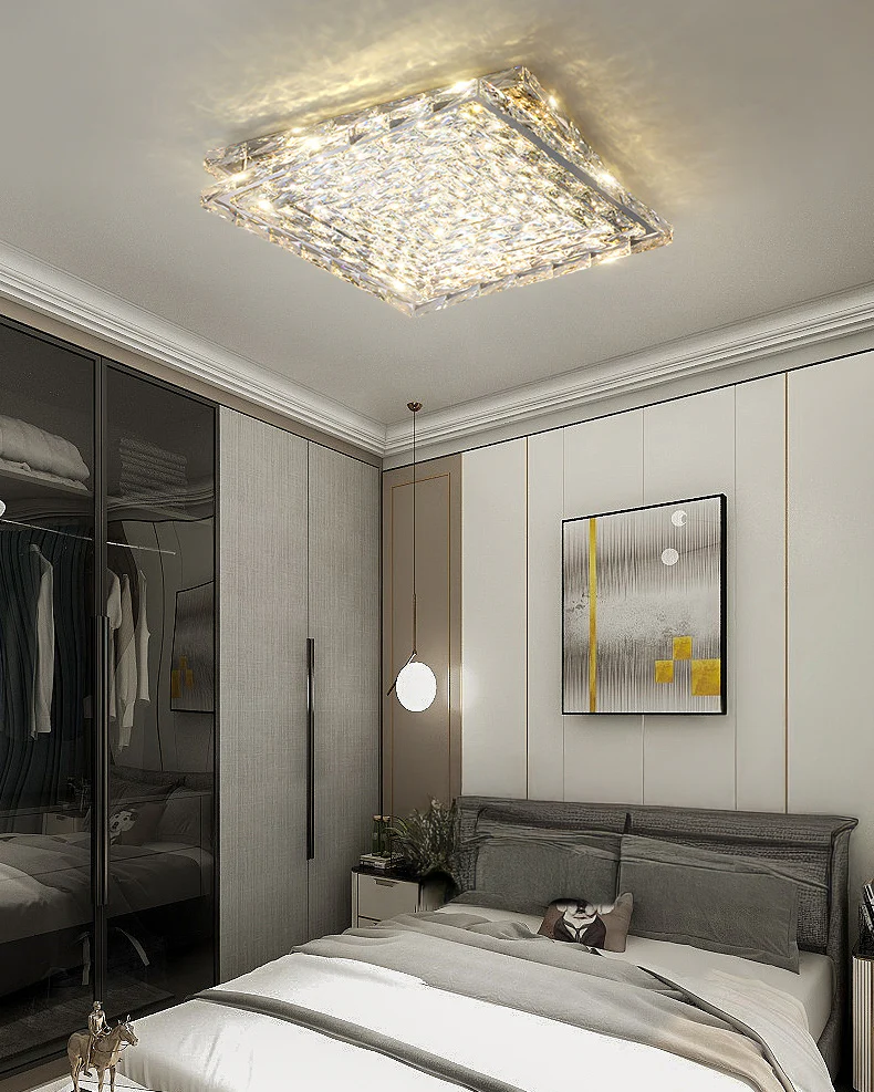 WOMO Square Crystal Ceiling Light-WM1141 - Image 5