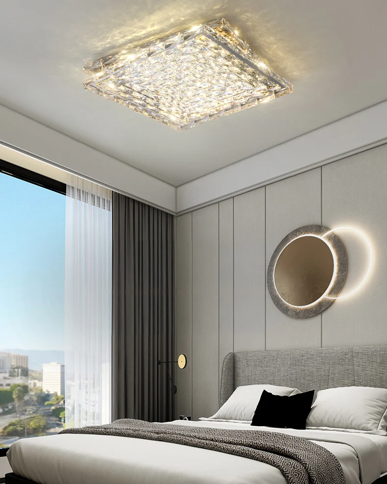 WOMO Square Crystal Ceiling Light-WM1141 - Image 6