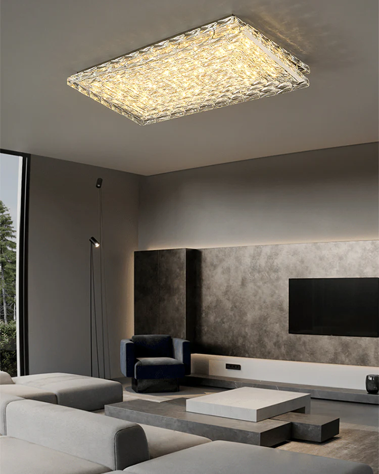 WOMO Square Crystal Ceiling Light-WM1141 - Image 9