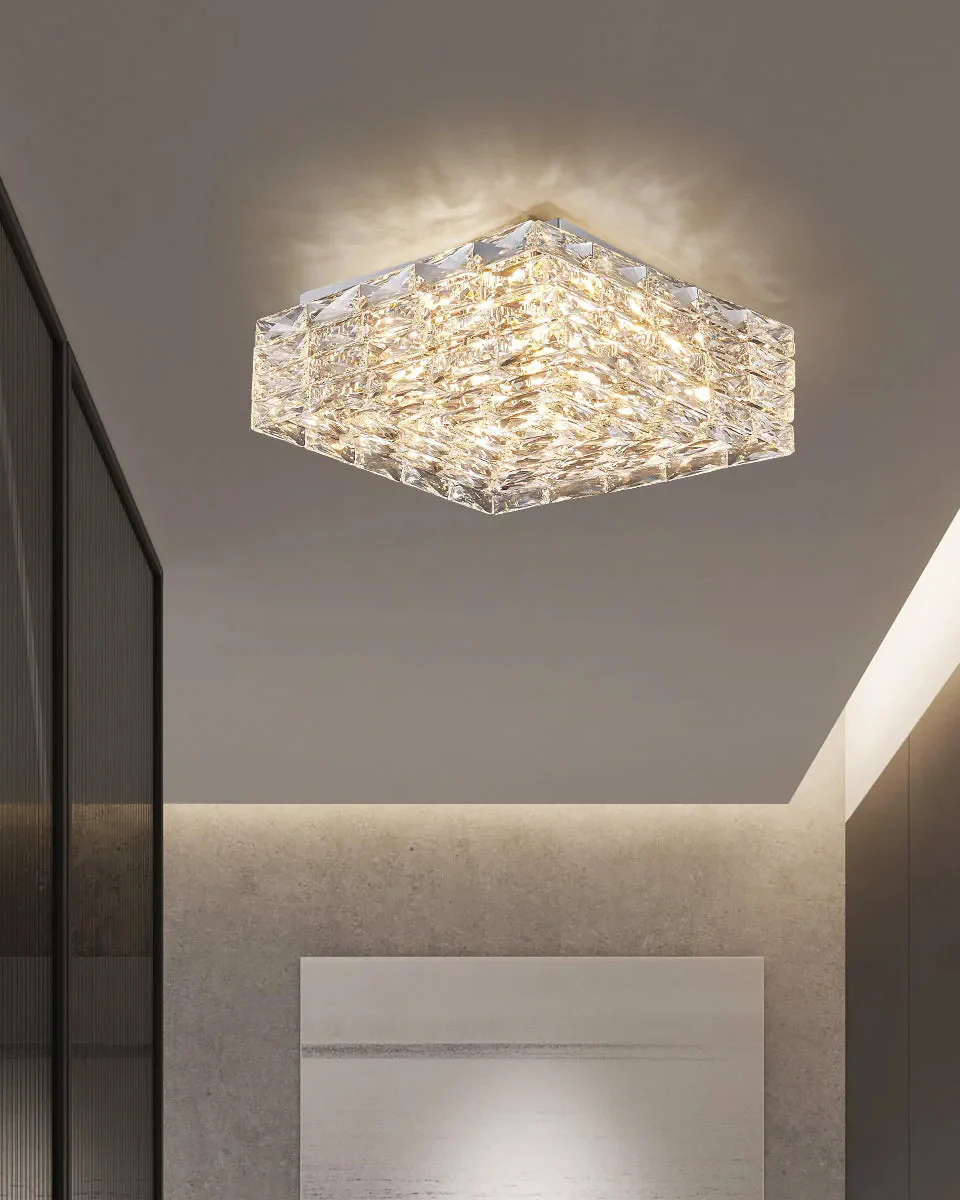 WOMO Square Crystal Flush Mount Ceiling Light-WM1130 - Image 19