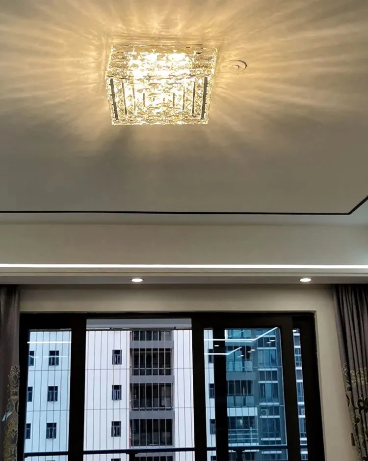 WOMO Square Crystal Flush Mount Ceiling Light-WM1130 - Image 20