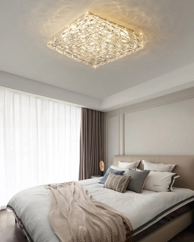 WOMO Square Crystal Flush Mount Ceiling Light-WM1130 - Image 24