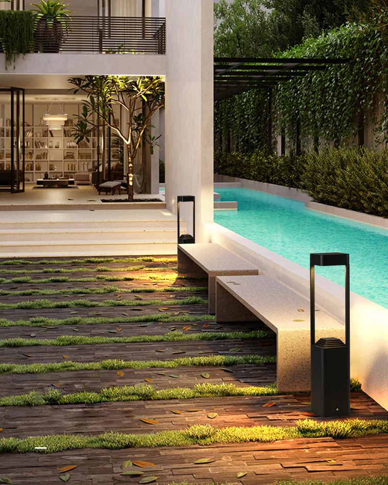 WOMO Square Solar Bollard Light-WM9111 - Image 2
