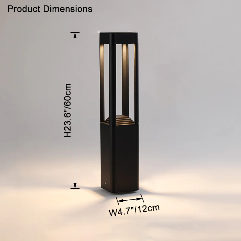 WOMO Square Solar Bollard Light-WM9111 - Image 9