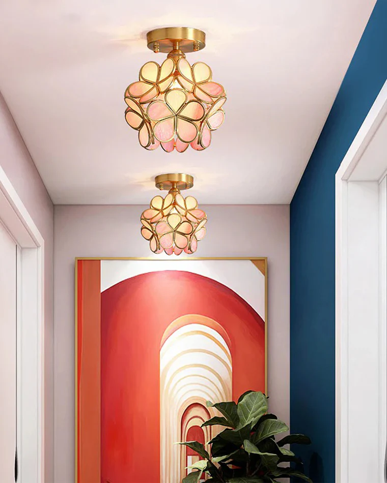 WOMO Tiffany Floral Ceiling Light-WM1128 - Image 26