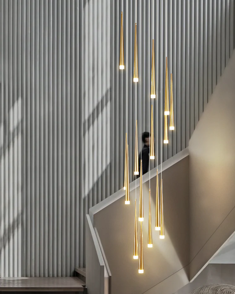 WOMO Cone Spiral Cascading Chandelier-WM2204 - Image 11