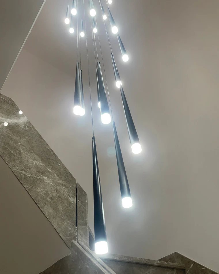 WOMO Cone Spiral Cascading Chandelier-WM2204 - Image 14