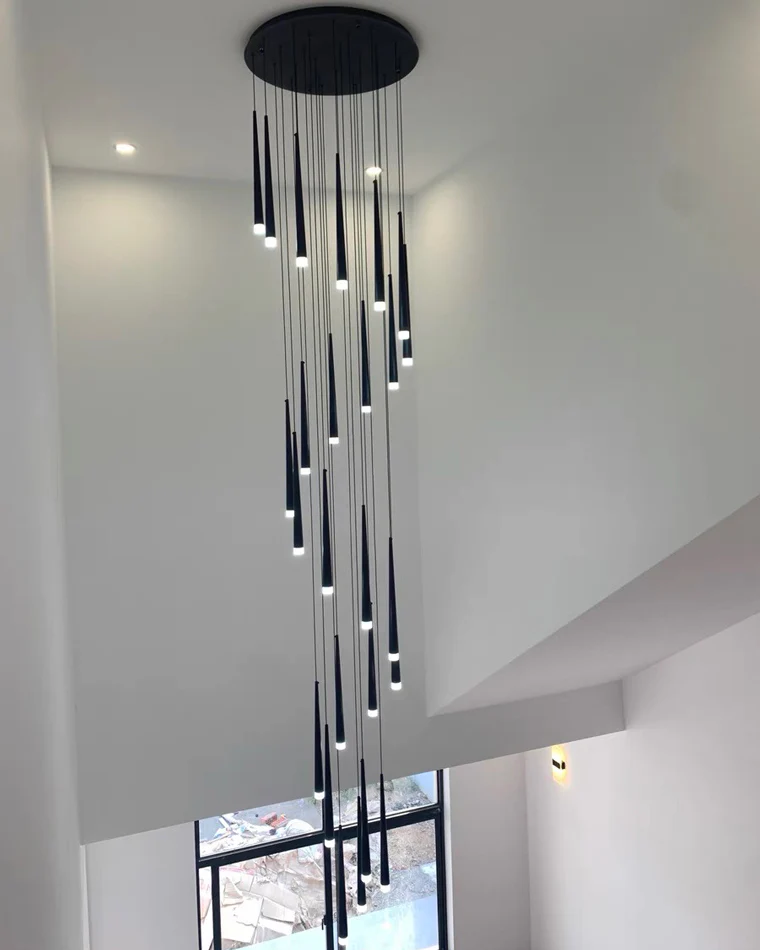 WOMO Cone Spiral Cascading Chandelier-WM2204 - Image 16