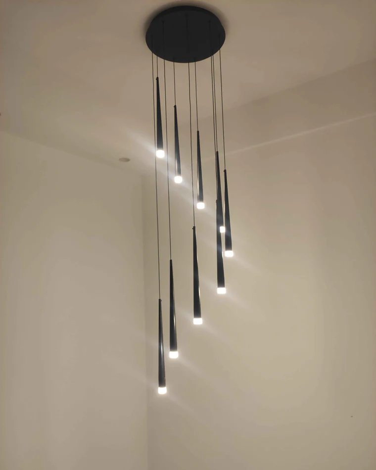 WOMO Cone Spiral Cascading Chandelier-WM2204 - Image 17