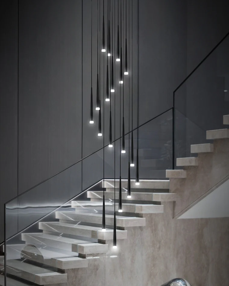 WOMO Cone Spiral Cascading Chandelier-WM2204 - Image 2