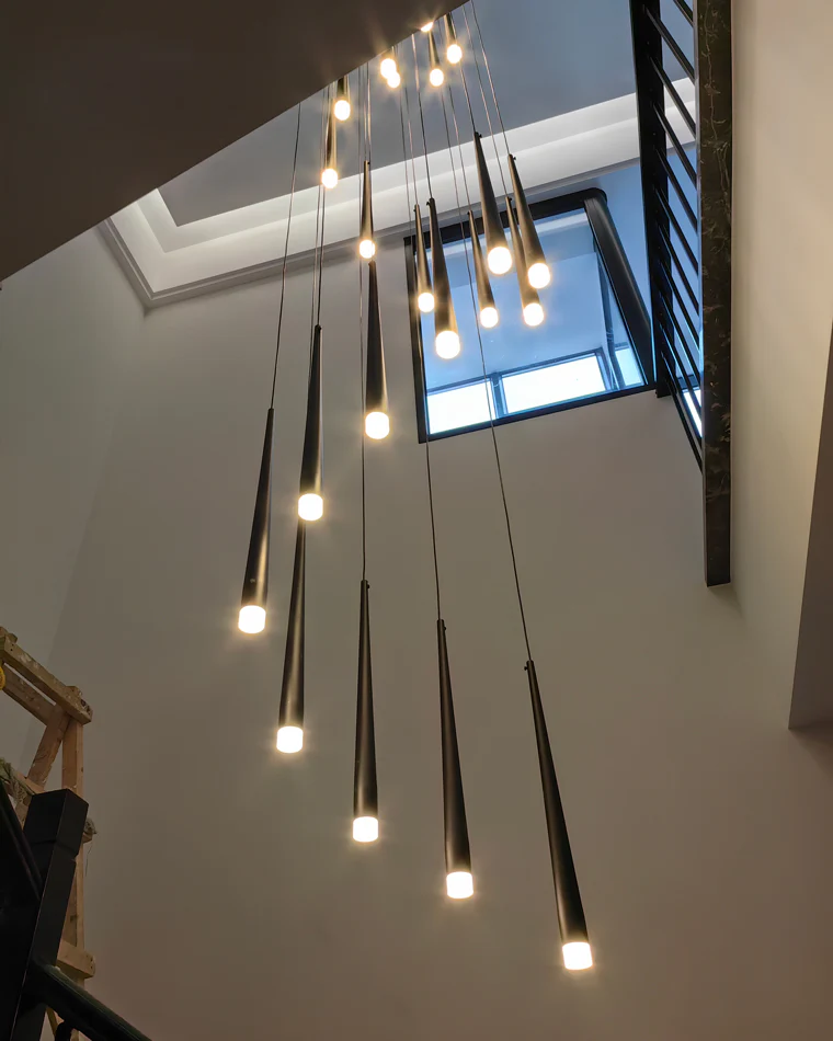 WOMO Cone Spiral Cascading Chandelier-WM2204 - Image 20