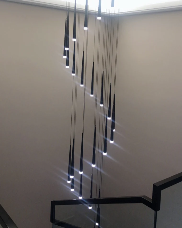 WOMO Cone Spiral Cascading Chandelier-WM2204 - Image 26