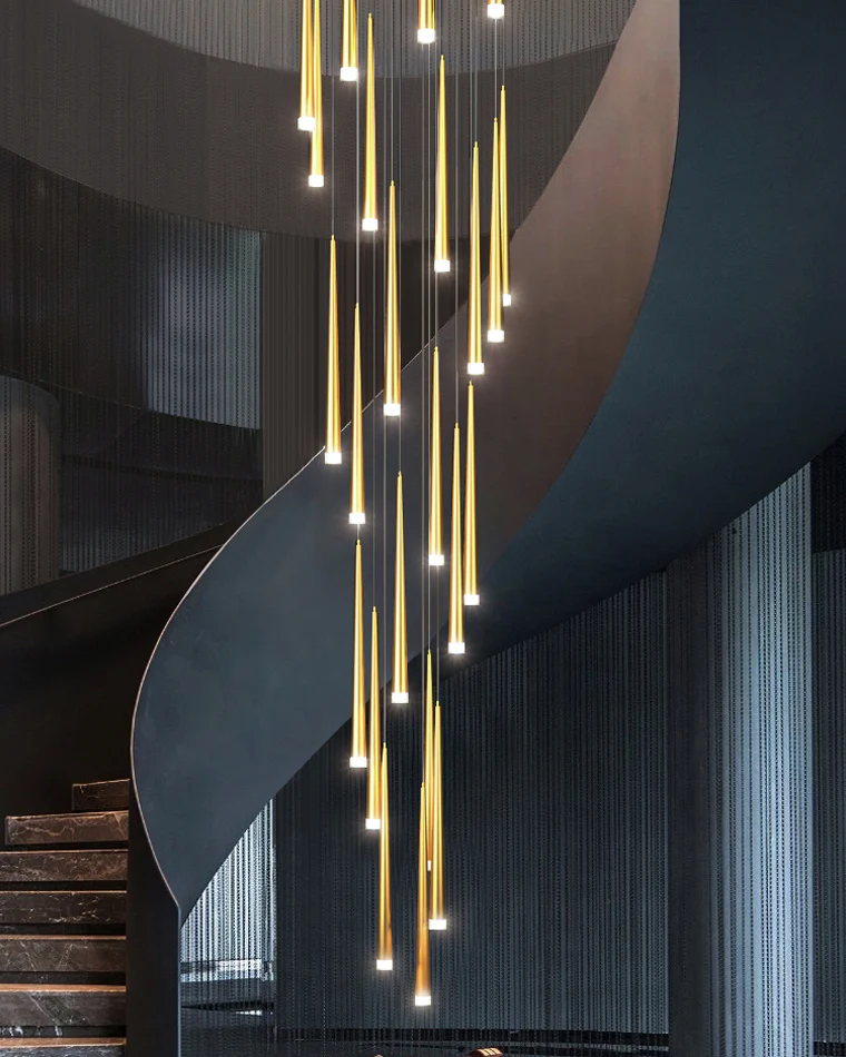 WOMO Cone Spiral Cascading Chandelier-WM2204 - Image 3