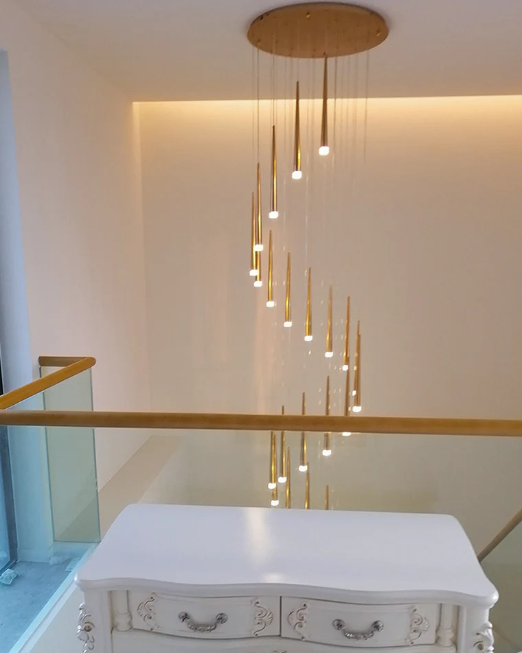 WOMO Cone Spiral Cascading Chandelier-WM2204 - Image 31