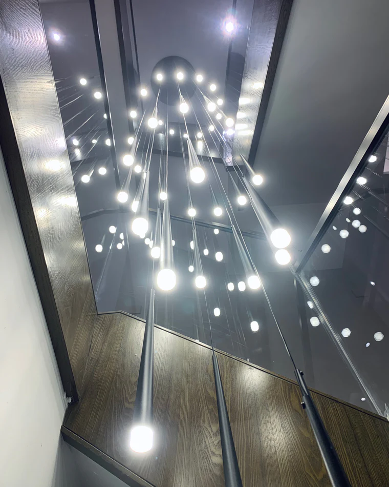 WOMO Cone Spiral Cascading Chandelier-WM2204 - Image 33