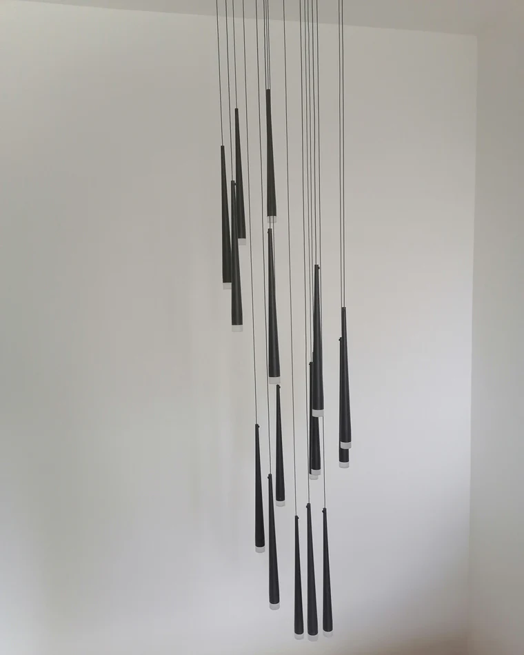 WOMO Cone Spiral Cascading Chandelier-WM2204 - Image 34